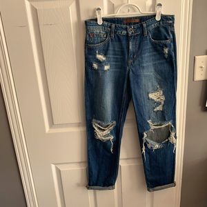 JOE’S Denim Billie Crop Destroyed Boyfriend Slim